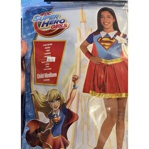 DC Super Hero Girls Costume Medium 8 10 Kids Child Superhero Girl NEW NWT